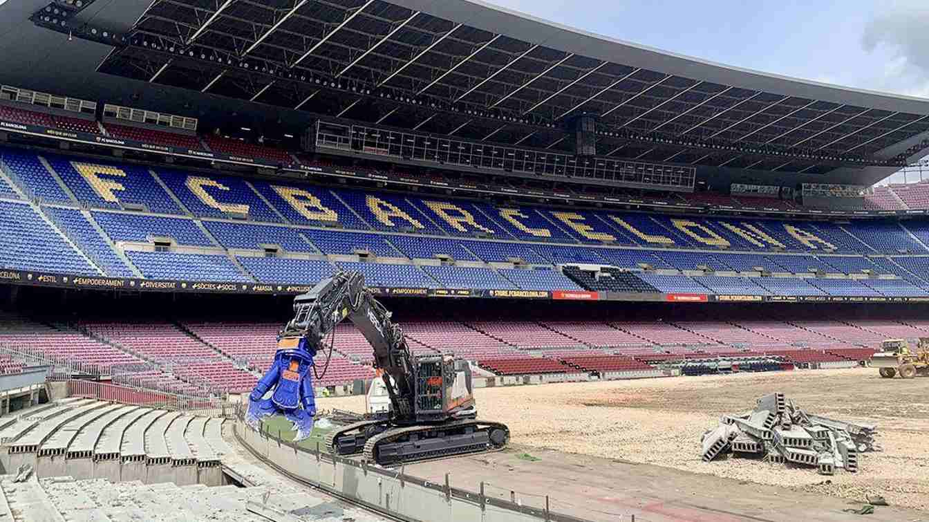 Construcción del Camp Nou.