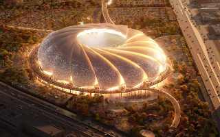 Arabia Saudita: Comienza la construcción del estadio-remolino para el Mundial 2034