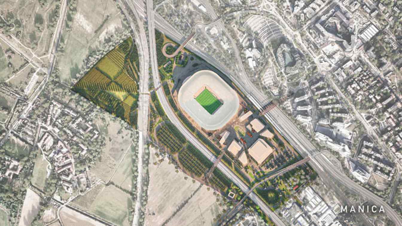 Proyecto Nuevo Estadio del Milán en San Donato