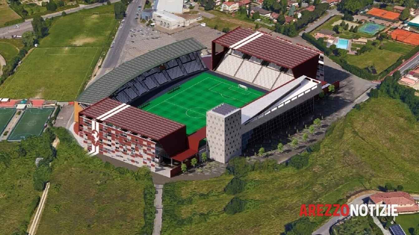 El proyecto para construir el nuevo Stadio Citt&agrave; di Arezzo