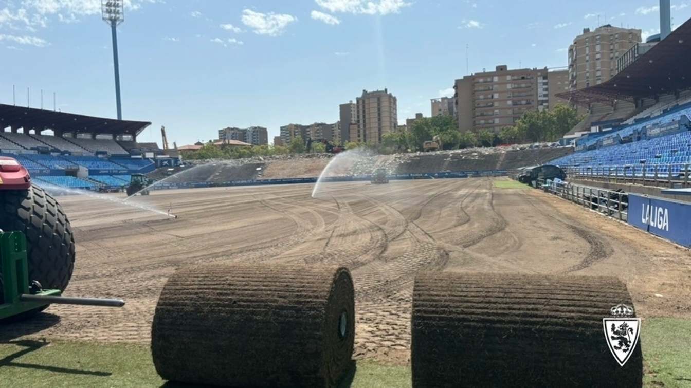 Obras para preparar el estadio para la temporada