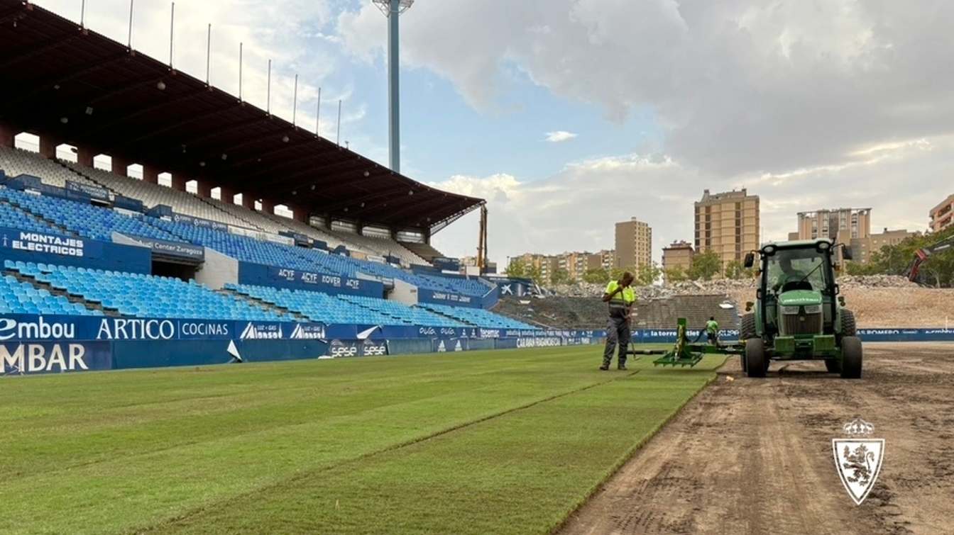 Obras para preparar el estadio para la temporada