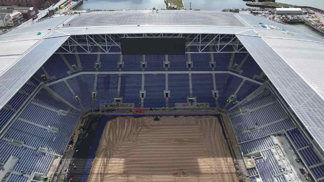 Construcción del estadio del Everton