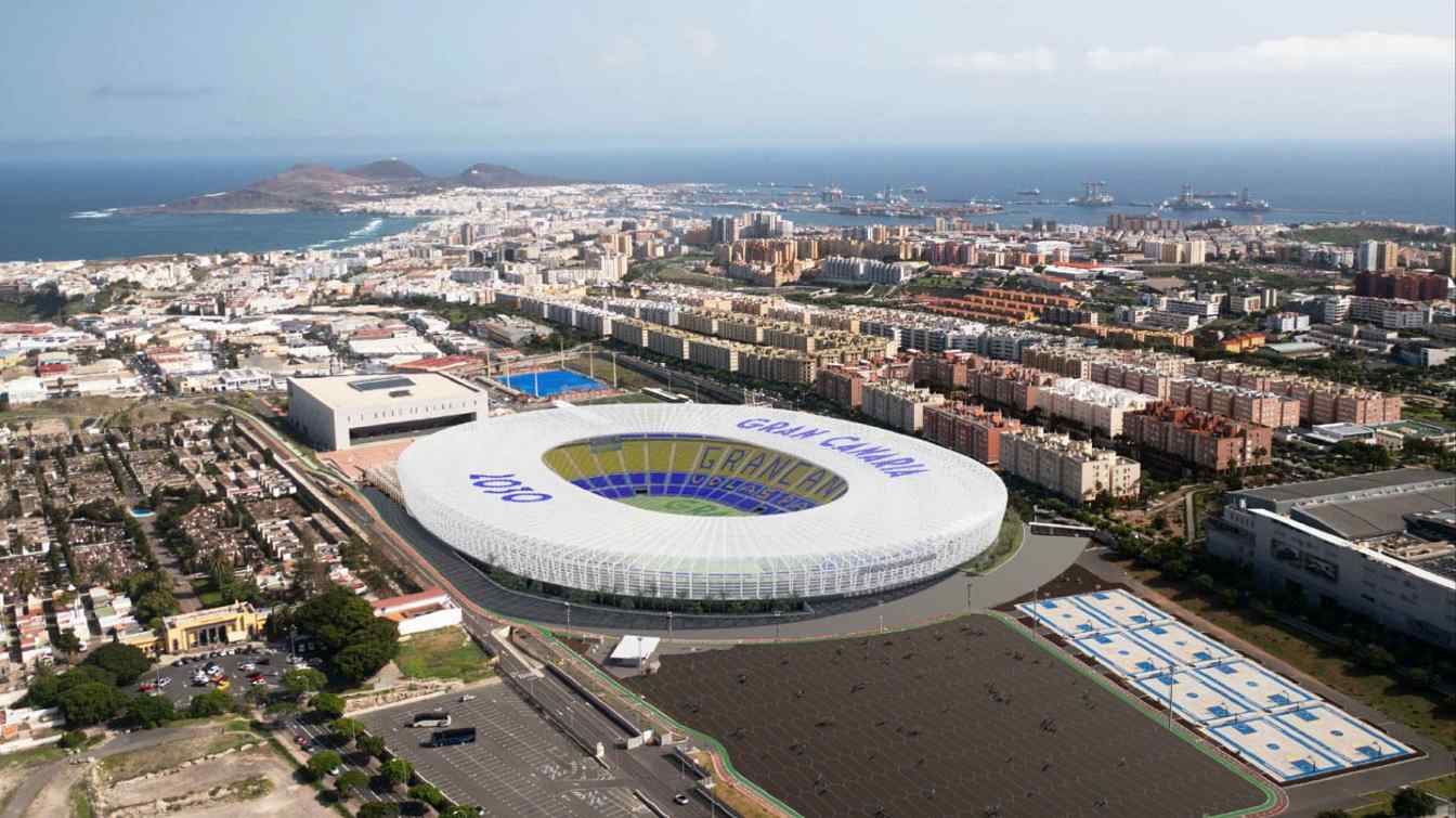 El proyecto metió en la lista de sedes el Estadio Gran Canaria, que parecía ser uno de los candidatos más débiles