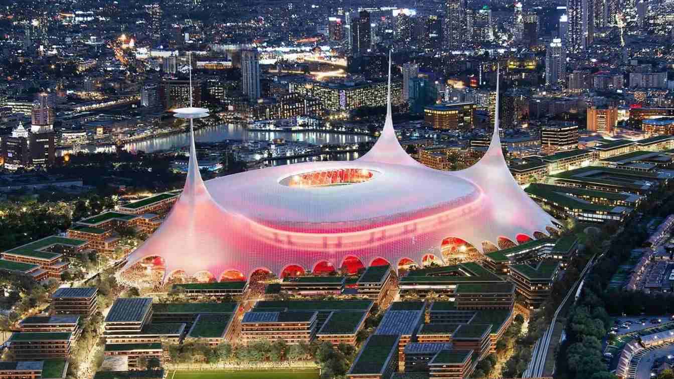 El ambicioso plan prevé la construcción del estadio en cinco años