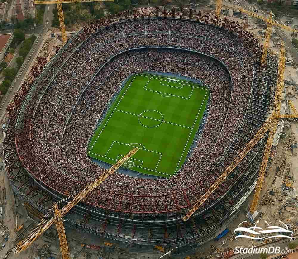 Así podría verse el Camp Nou cuando el FC Barcelona regrese a su estadio parcialmente terminado.
