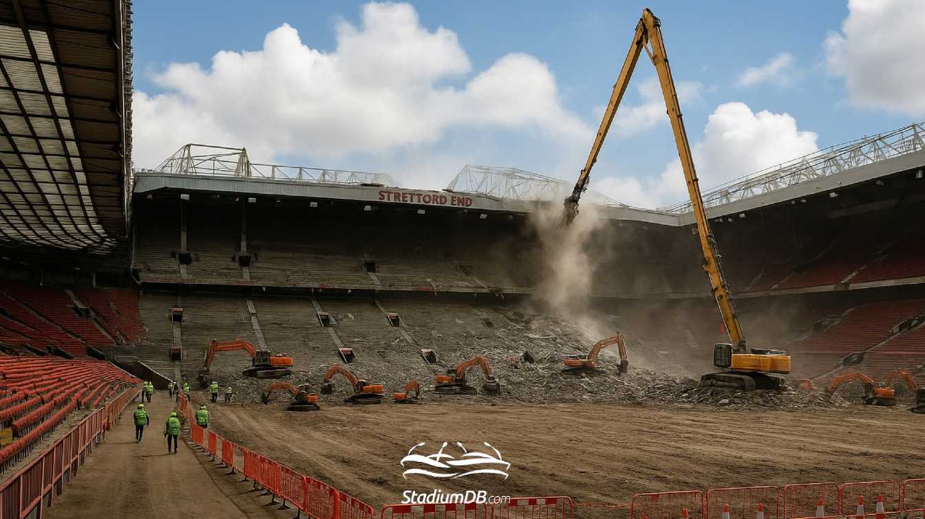 Visualización de la demolición de Old Trafford.