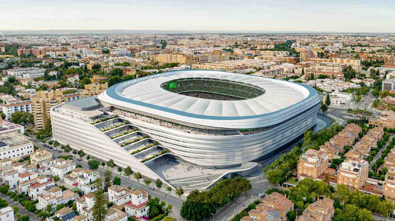 Si todo va según lo previsto, los verdiblancos volverán al modernizado Benito Villamarín (en la imagen) en 2027.