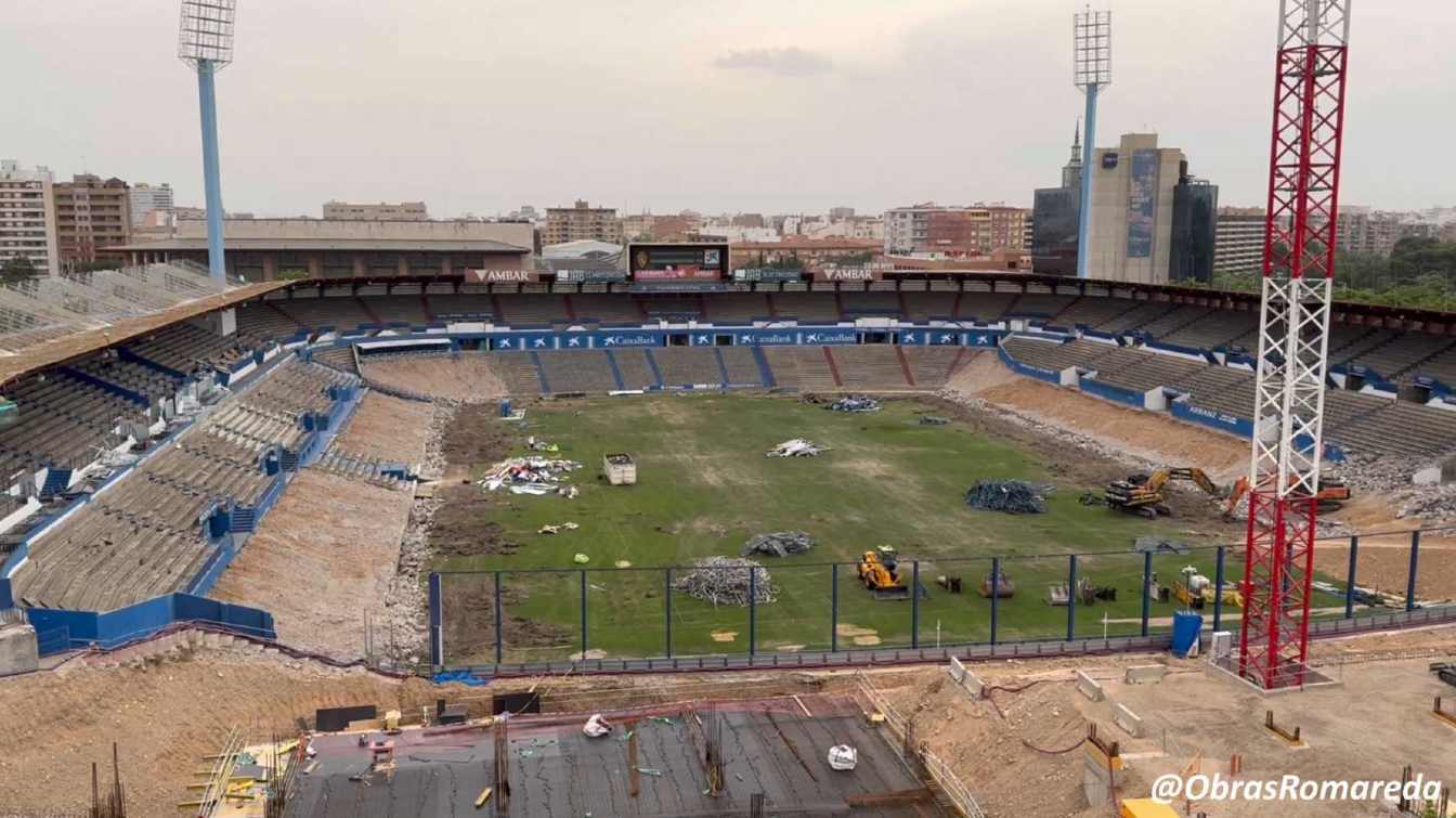 Las obras de La Romareda durarán hasta junio de 2027.