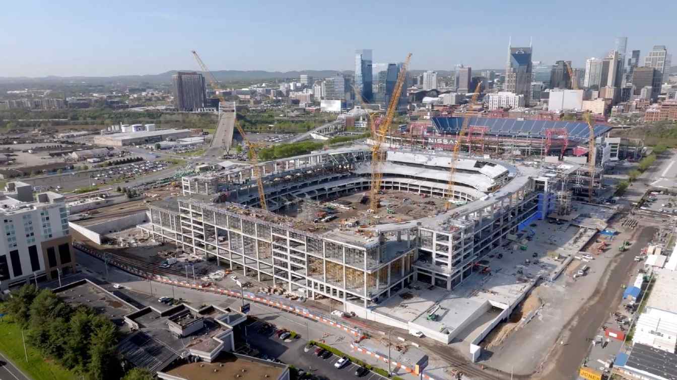 Construcción del nuevo Estadio Nissan