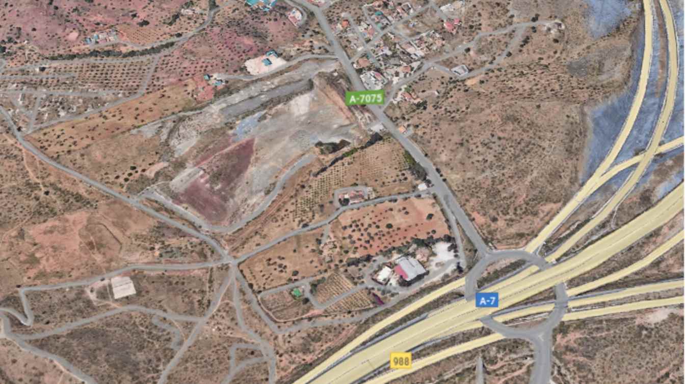 Los terrenos en el distrito de Puerto de la Torre donde se construiría el nuevo estadio del Málaga CF.