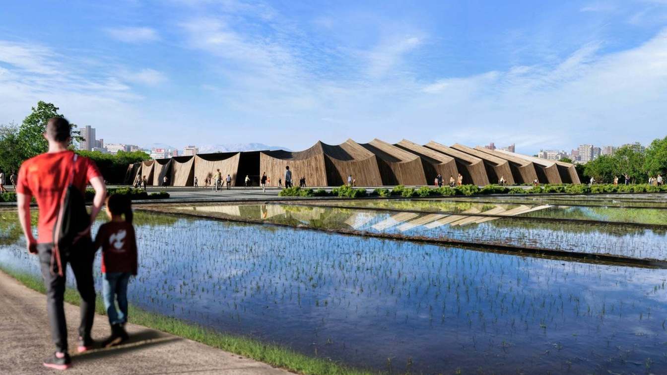 El nuevo estadio para el Fukushima United FC ha sido diseñado por el estudio japonés Vuild.