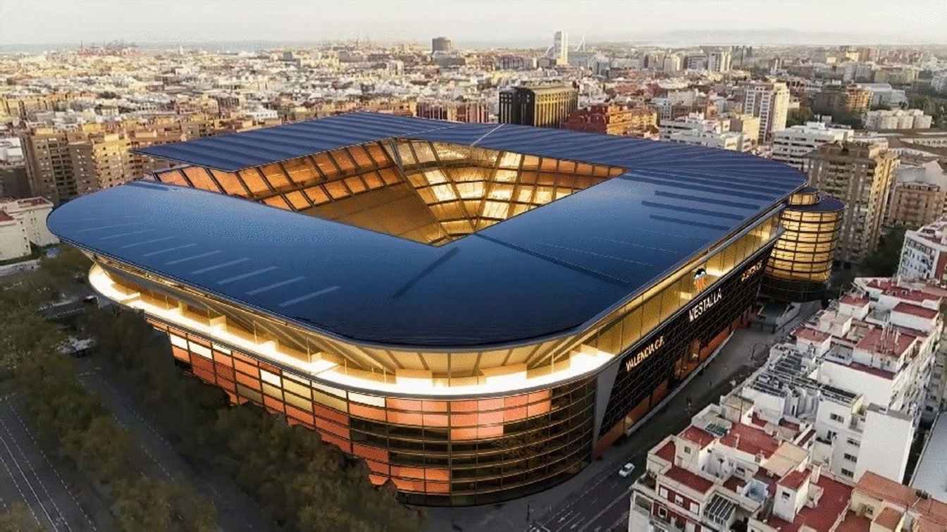 Visualización del Estadio Mestalla