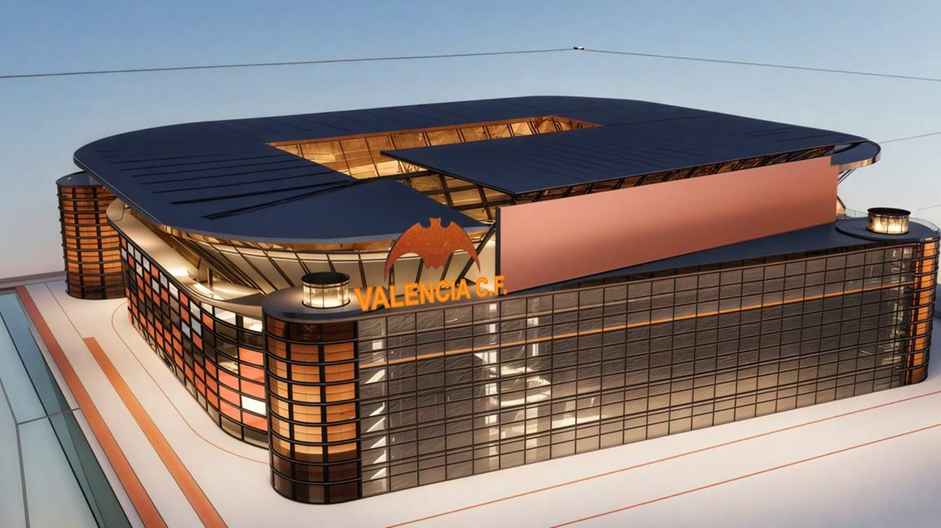 Visualización del Estadio Mestalla