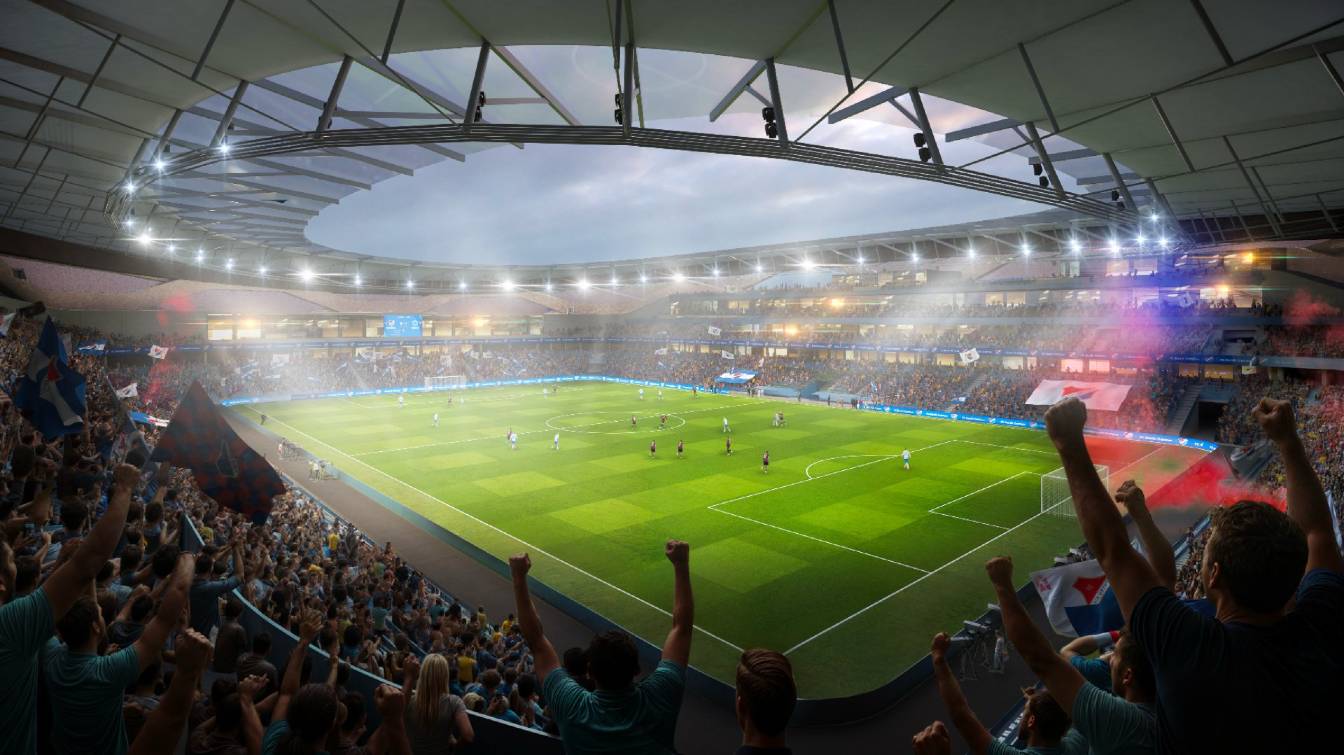 Proyecto del estadio de Ban&iacute;ka Ostrava