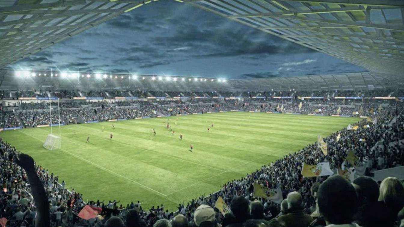 La versi&oacute;n modificada del proyecto de Casement Park, aprobada en 2021, prev&eacute; un estadio con capacidad para 34.500 espectadores.