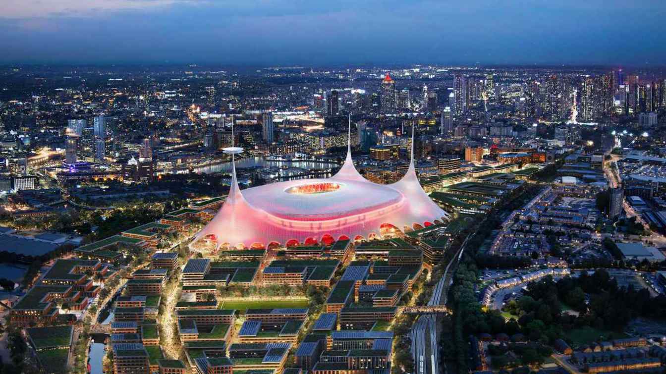 La construcci&oacute;n planificada de New Trafford podr&iacute;a abrir el camino a m&aacute;s de 200 millones de euros en derechos de patrocinio a largo plazo.