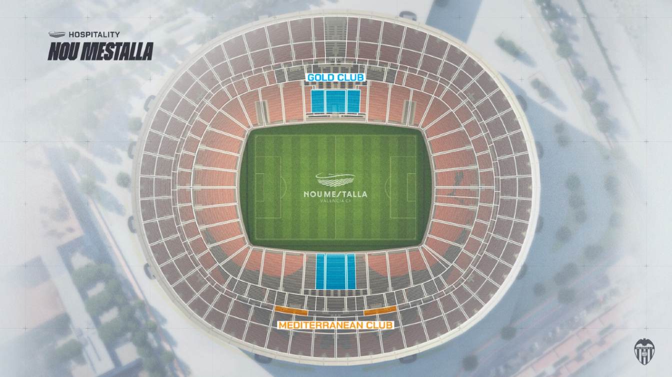 El Gold Club estar&aacute; situado en el Lateral Oeste y el Mediterranean Club, en Lateral Este.