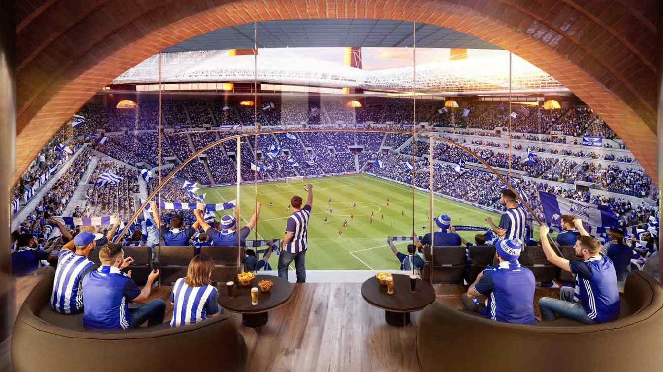 El Birmingham City F.C. present&oacute; nuevas visualizaciones del futurista The Powerhouse Stadium, un estadio para 62.000 espectadores con enormes chimeneas, c&eacute;sped retr&aacute;ctil y una gigantesca zona de ocio alrededor.
